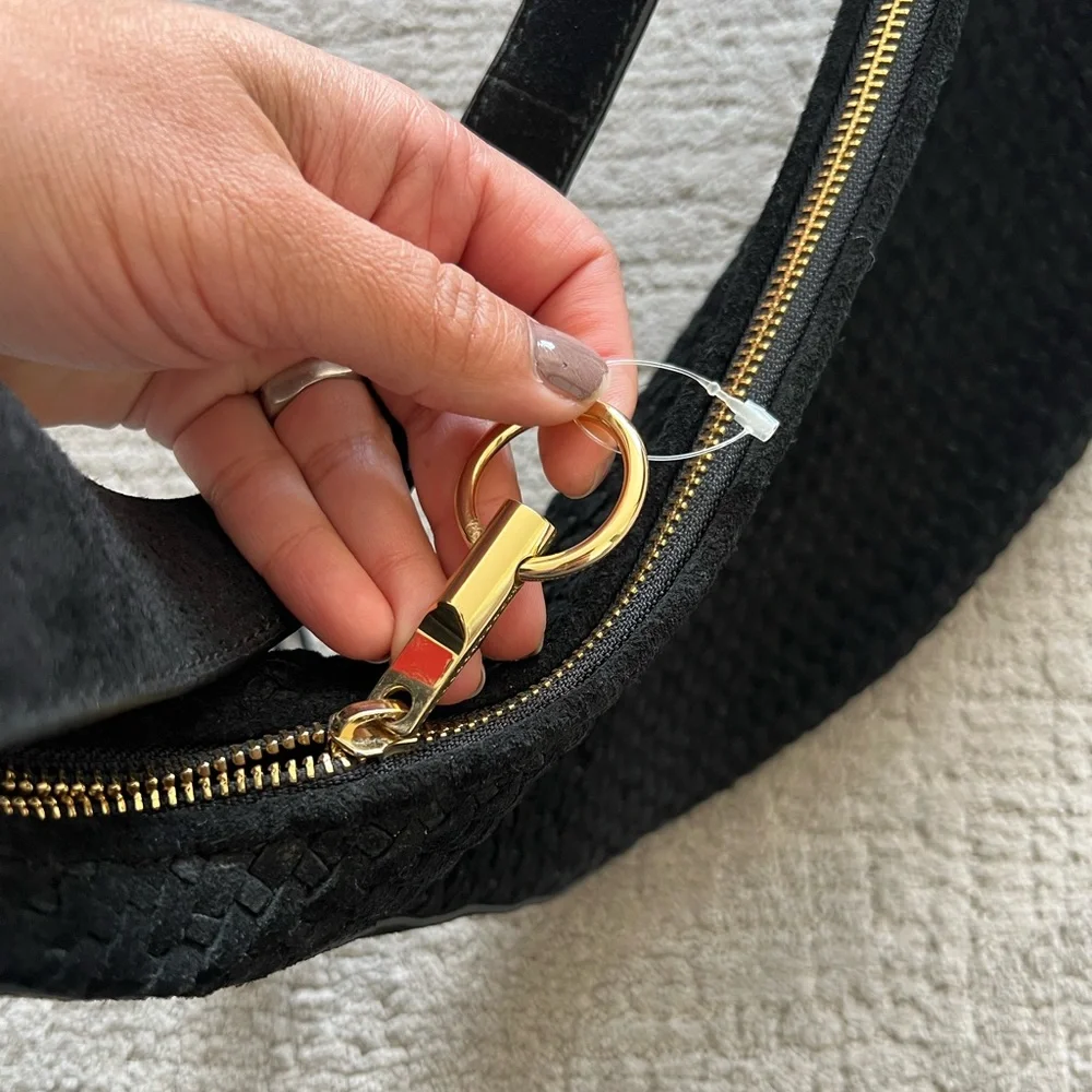 Elizabeth and James Woven Suede Hobo Bag